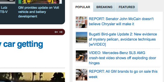 The Popular, Breaking & Featured Widget That Autoblog Uses