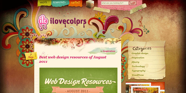 I Love Colors Blog Design