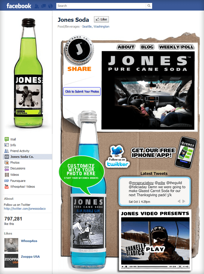 Jones Soda Facebook Page