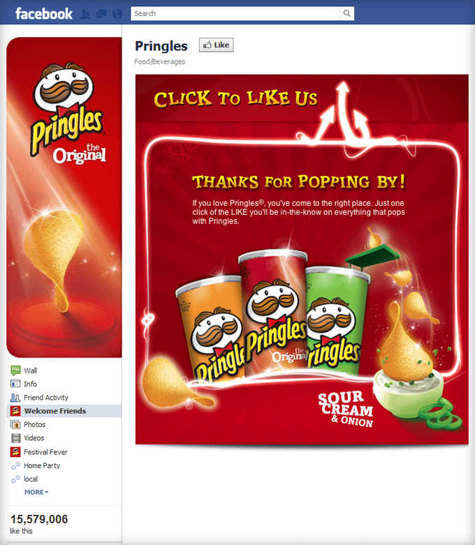 Pringles Facebook Page